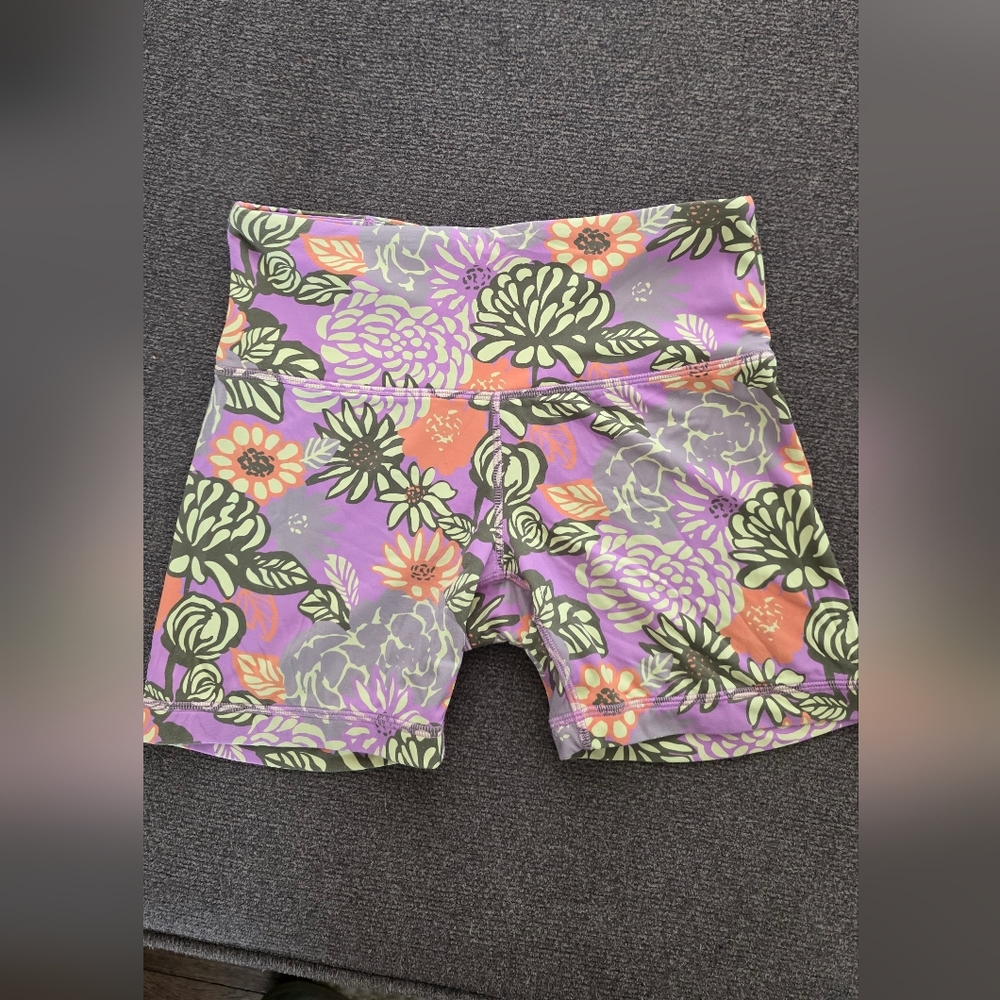 Tory Burch Floral Printed Biker Shorts